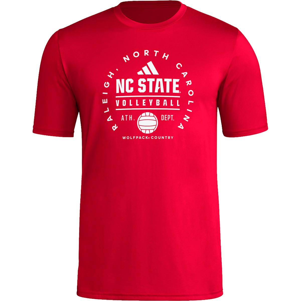 Red Sideline 2024 Short Sleeve Pregame Tee - NC State Volleyball | Wolfpack  Outfitters GOPACK