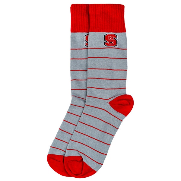 Red Stripe Dress Socks | Wolfpack Outfitters GOPACK