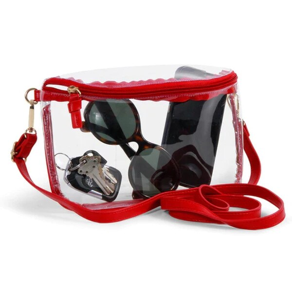 Red Clear Belt Bag